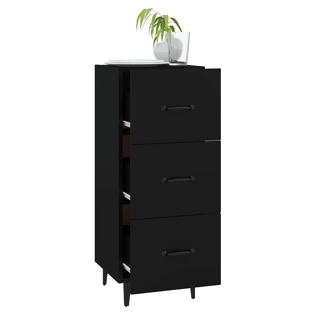 Komoda crna 34,5 x 34 x 90 cm od konstruiranog drva