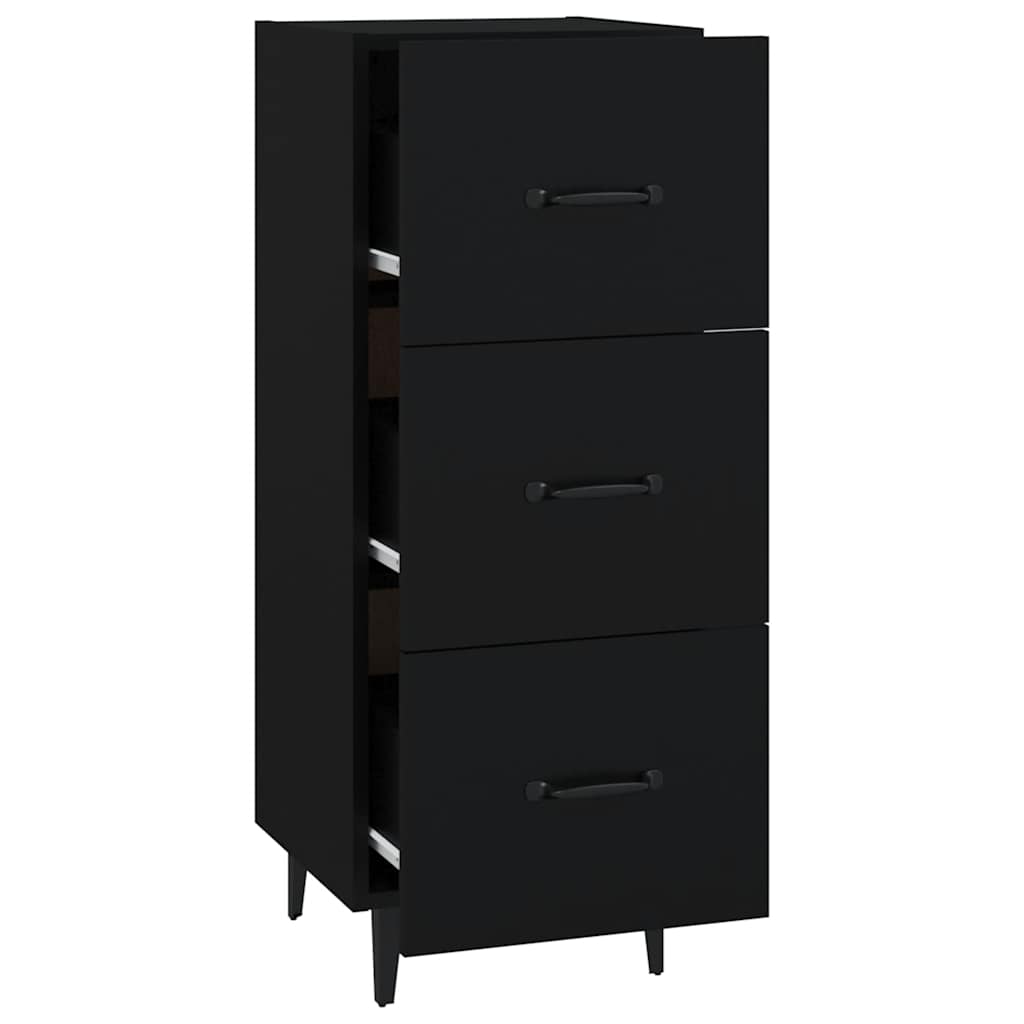 Komoda crna 34,5 x 34 x 90 cm od konstruiranog drva