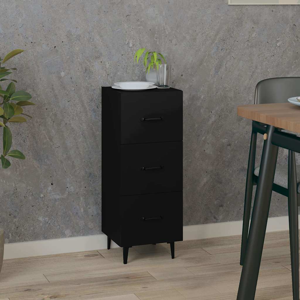 Komoda crna 34,5 x 34 x 90 cm od konstruiranog drva