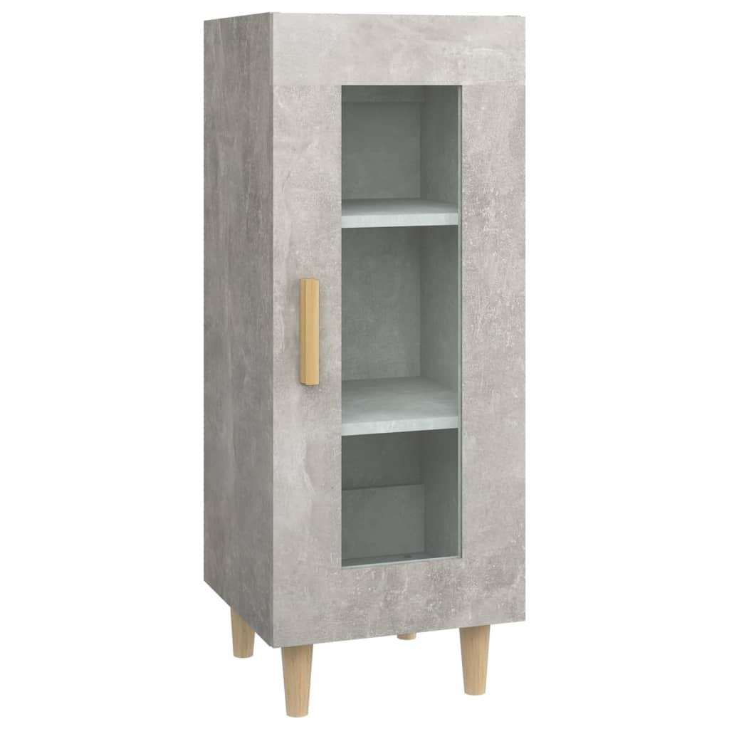 Komoda siva boja betona 34,5x34x90 cm od konstruiranog drva