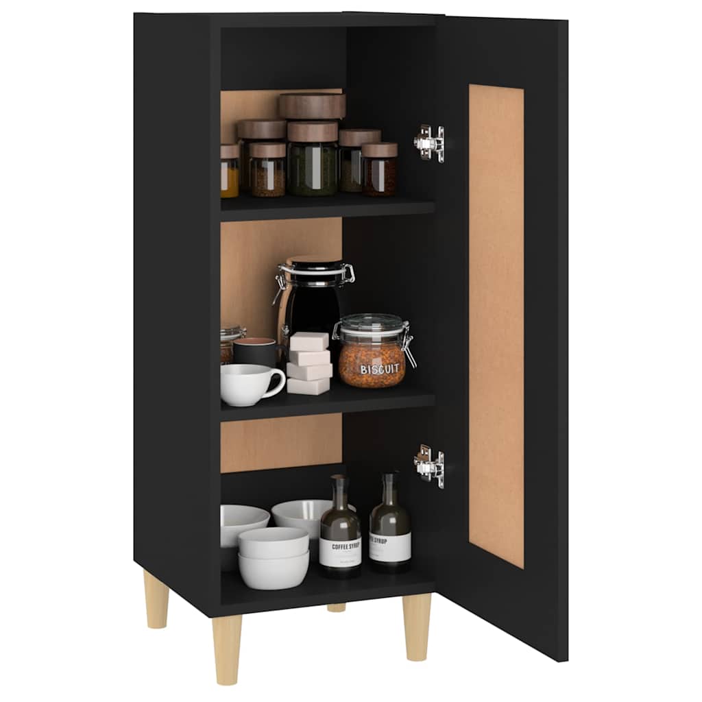 Komoda crna 34,5 x 34 x 90 cm od konstruiranog drva