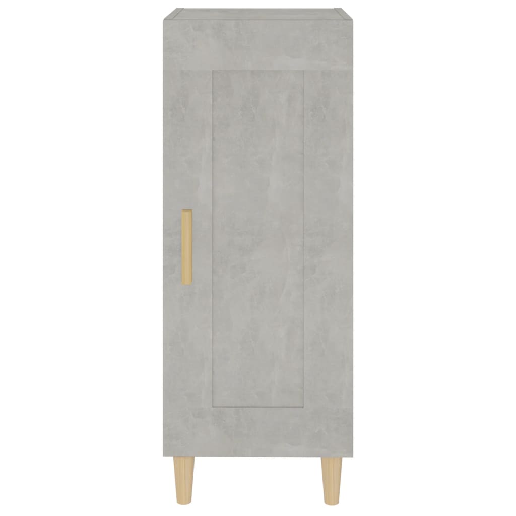 Komoda siva boja betona 34,5x34x90 cm od konstruiranog drva