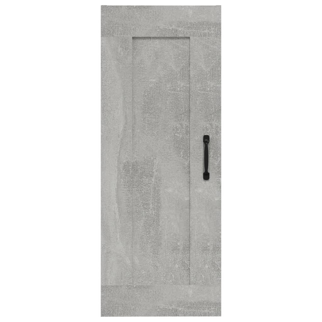 Viseći ormarić siva boja betona 35x34x90 cm konstruirano drvo
