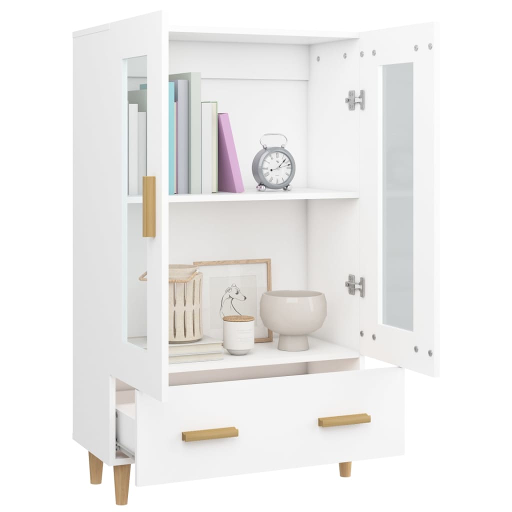 Visoka komoda bijela 70 x 31 x 115 cm od konstruiranog drva