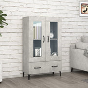 Visoka komoda siva boja betona 70x31x115 cm konstruirano drvo