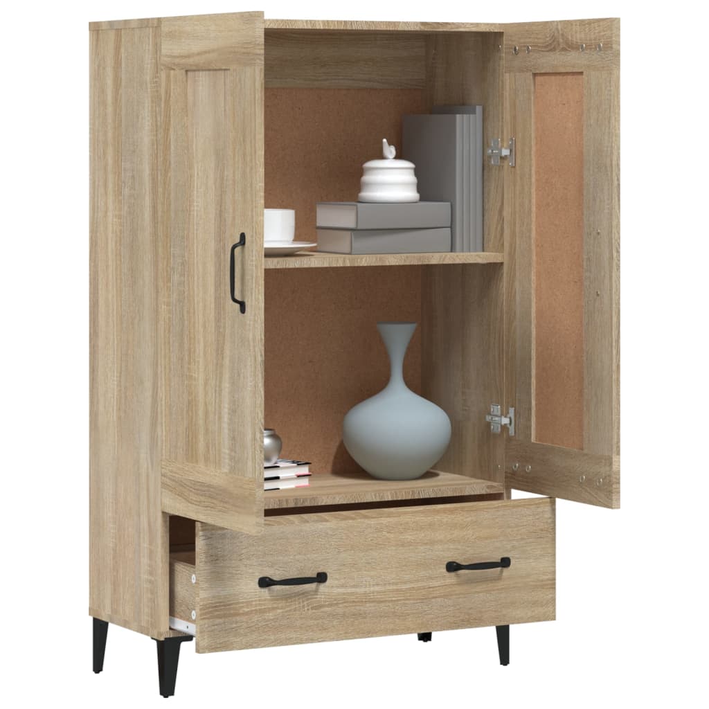 Visoka komoda boja hrasta sonome 70x31x115 cm konstruirano drvo