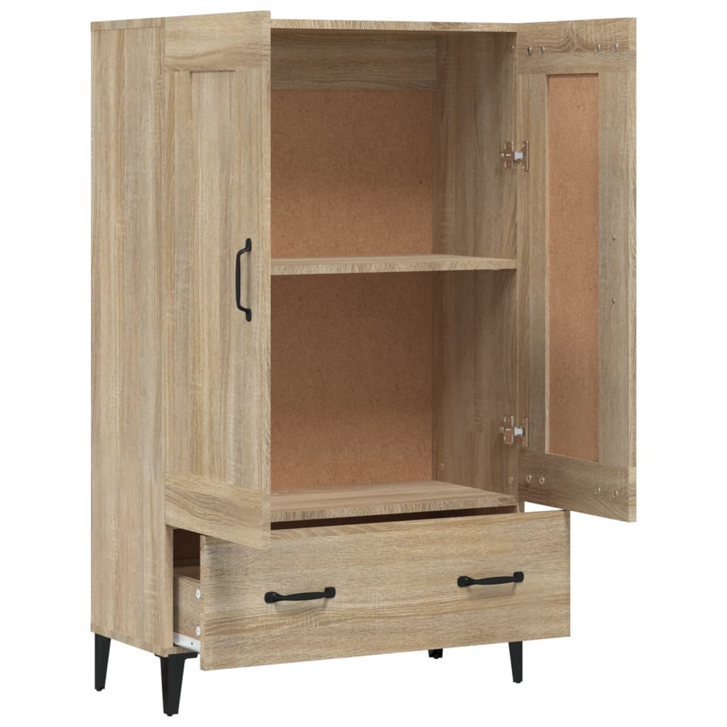 Visoka komoda boja hrasta sonome 70x31x115 cm konstruirano drvo