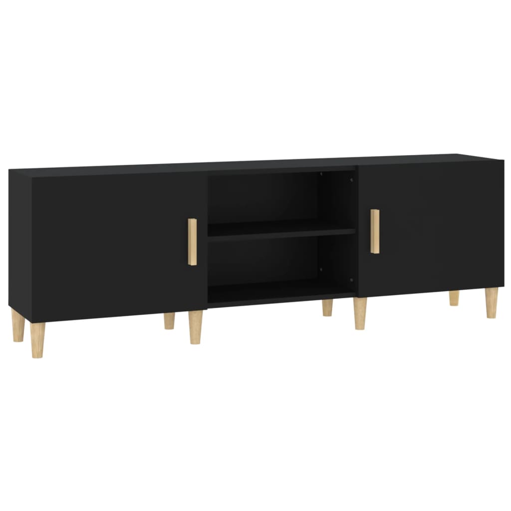 TV ormarić crni 150 x 30 x 50 cm od konstruiranog drva
