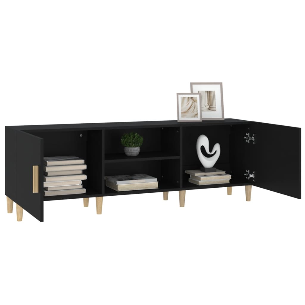 TV ormarić crni 150 x 30 x 50 cm od konstruiranog drva