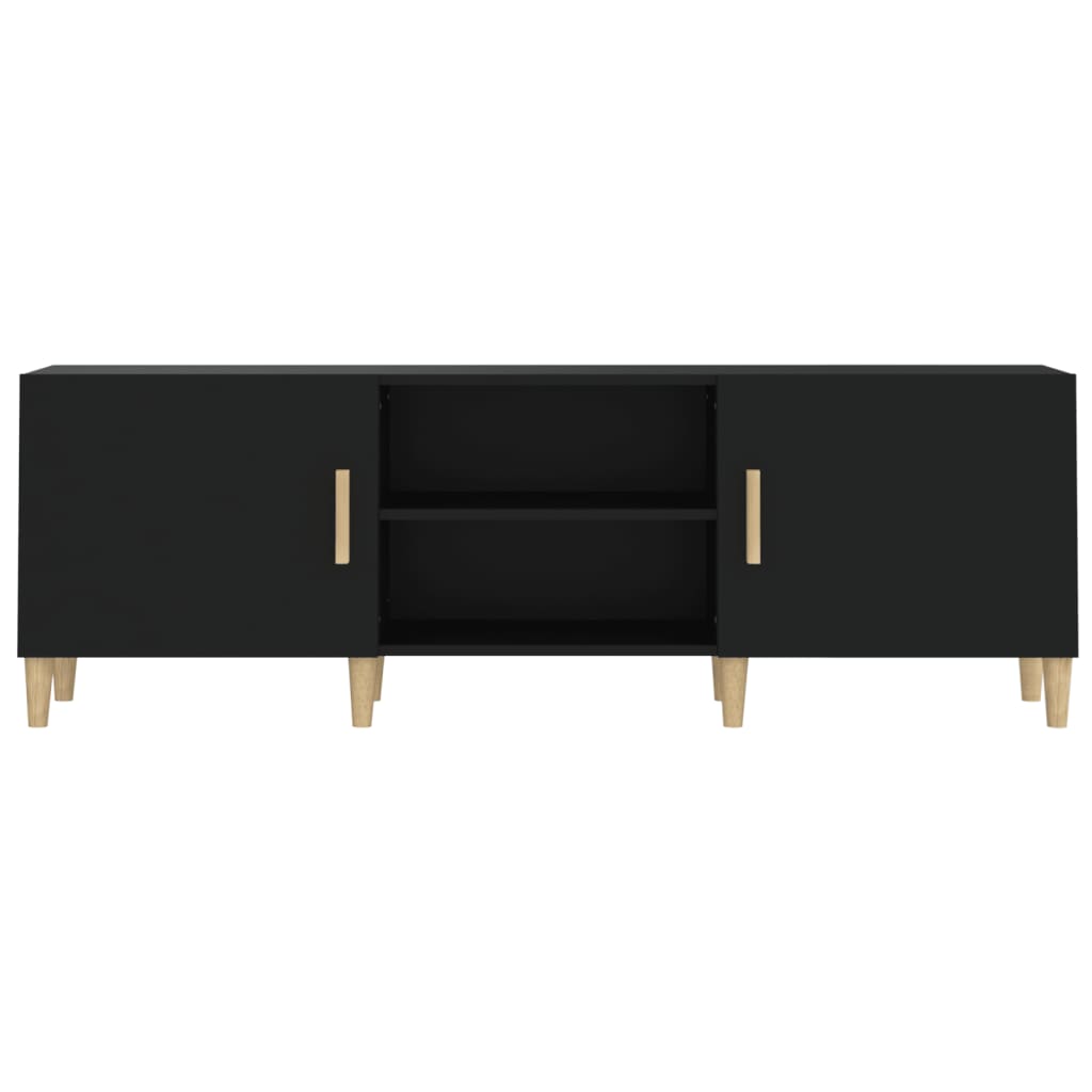 TV ormarić crni 150 x 30 x 50 cm od konstruiranog drva