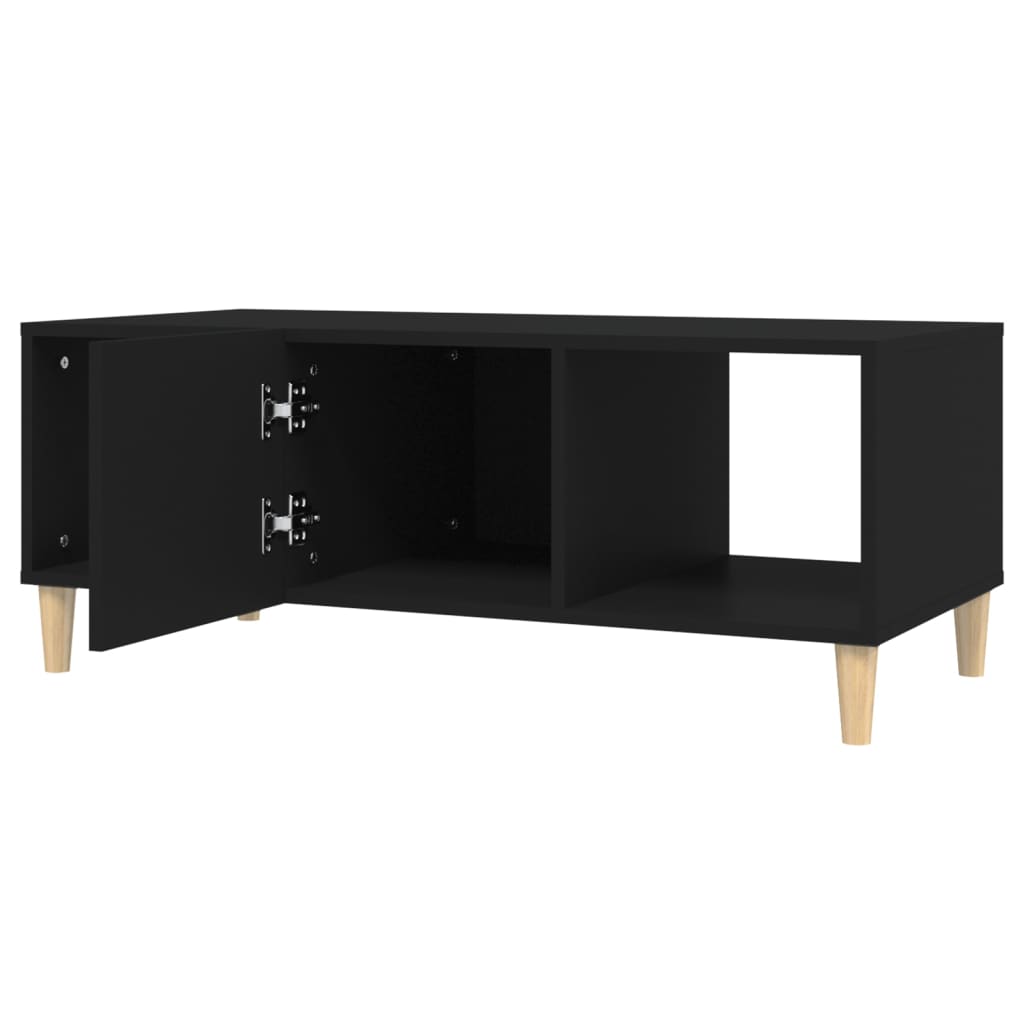 Stolić za kavu crni 102 x 50 x 40 cm od konstruiranog drva