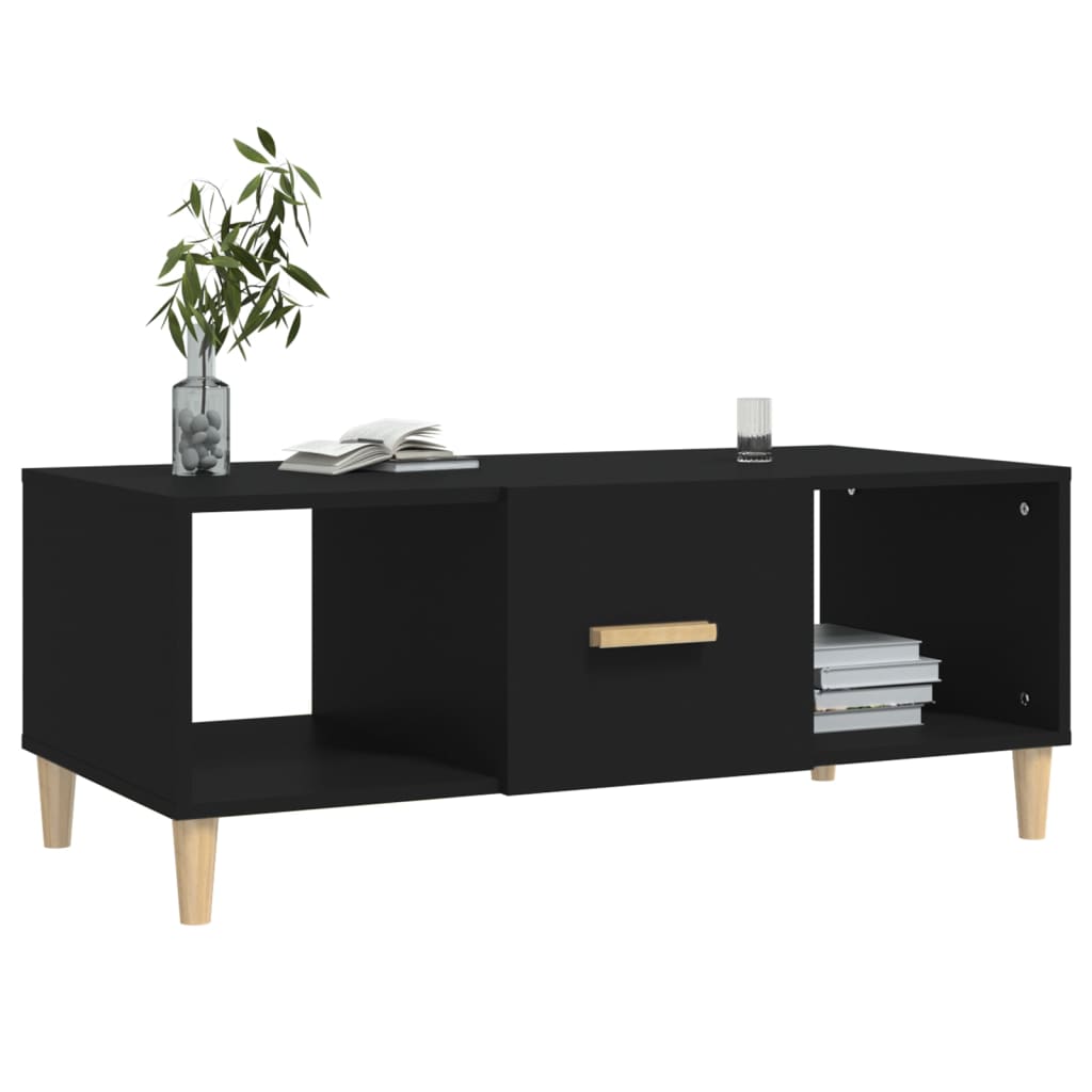 Stolić za kavu crni 102 x 50 x 40 cm od konstruiranog drva