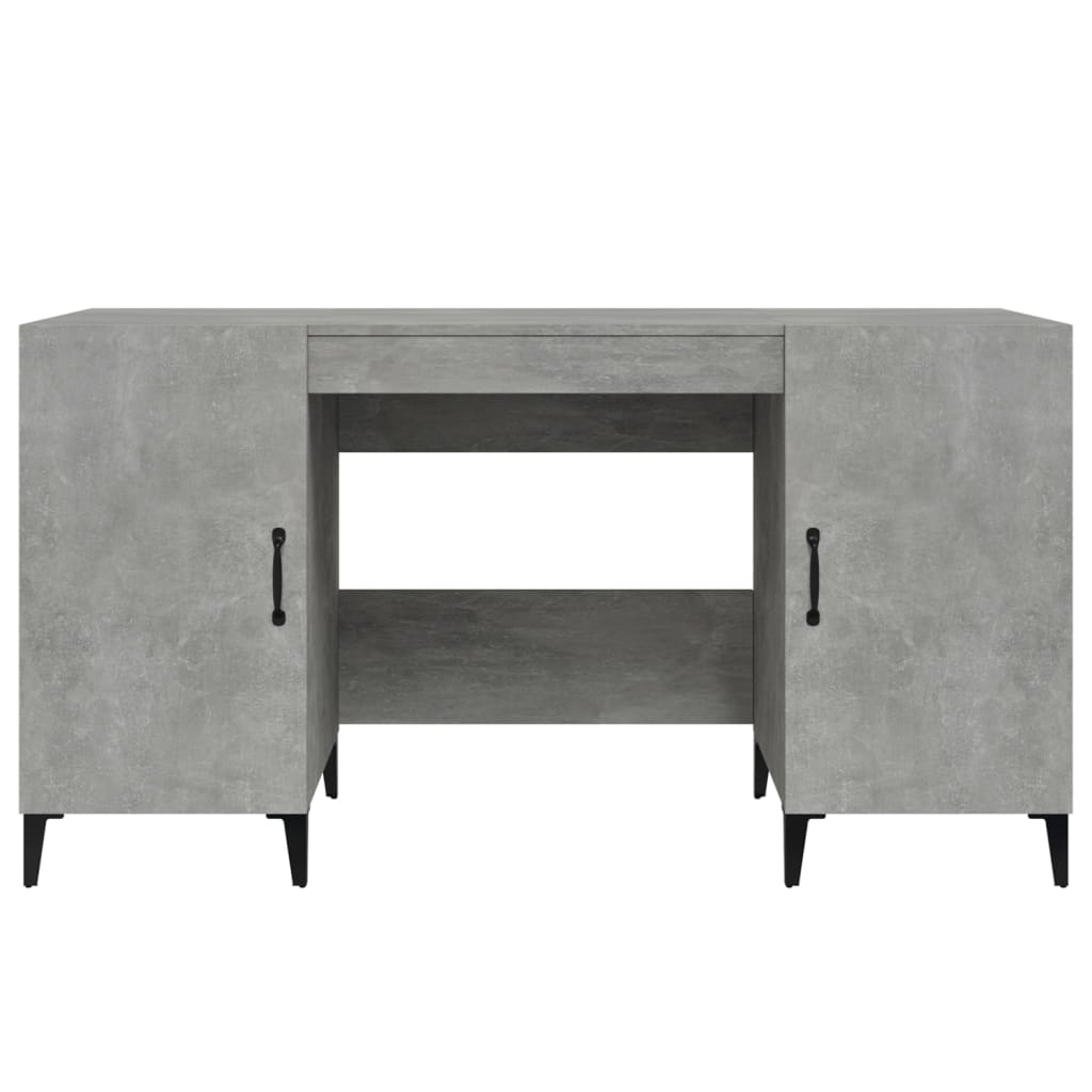 Radni stol boja betona 140 x 50 x 75 cm od konstruiranog drva