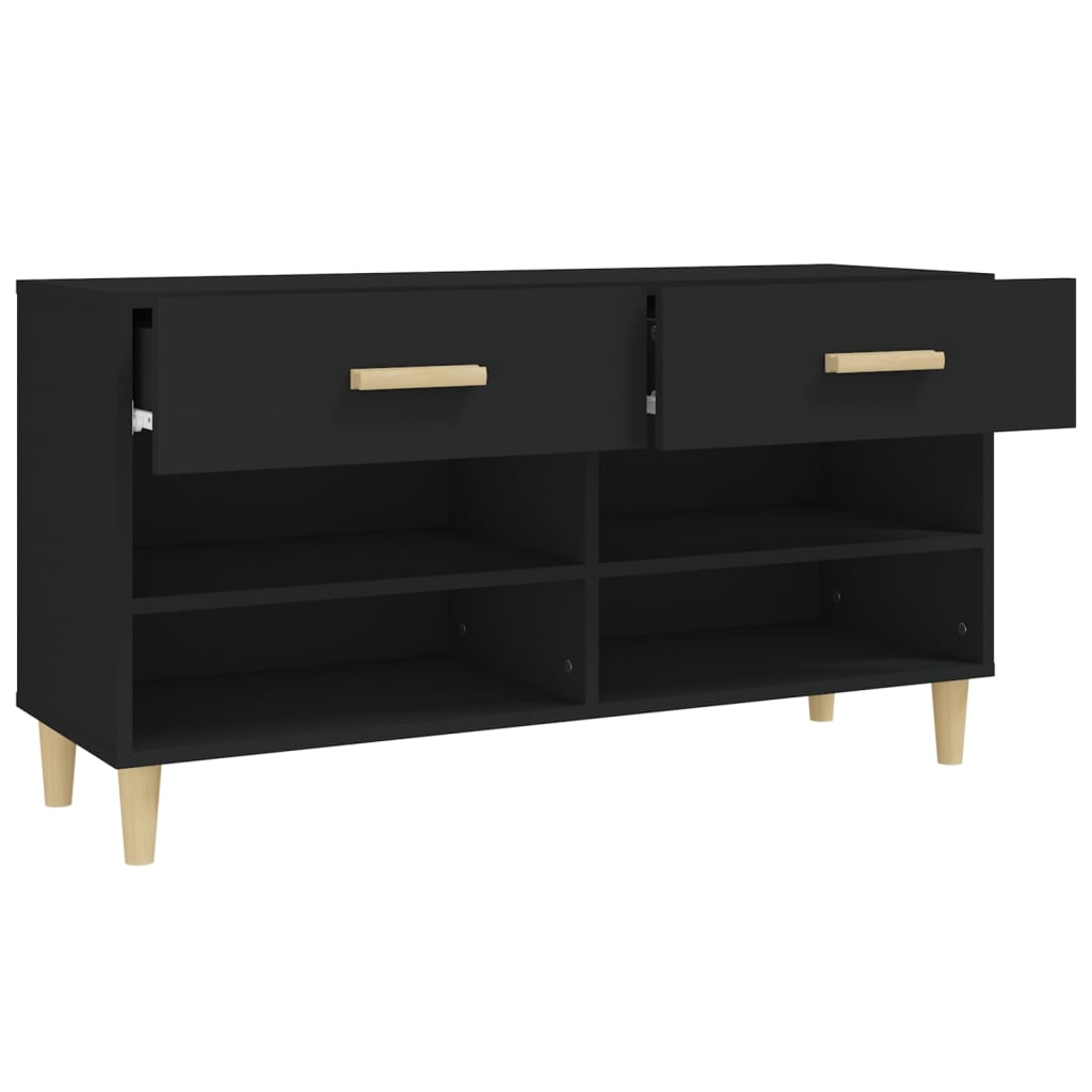 Ormarić za cipele Crno 102x35x55 cm od konstruiranog drva