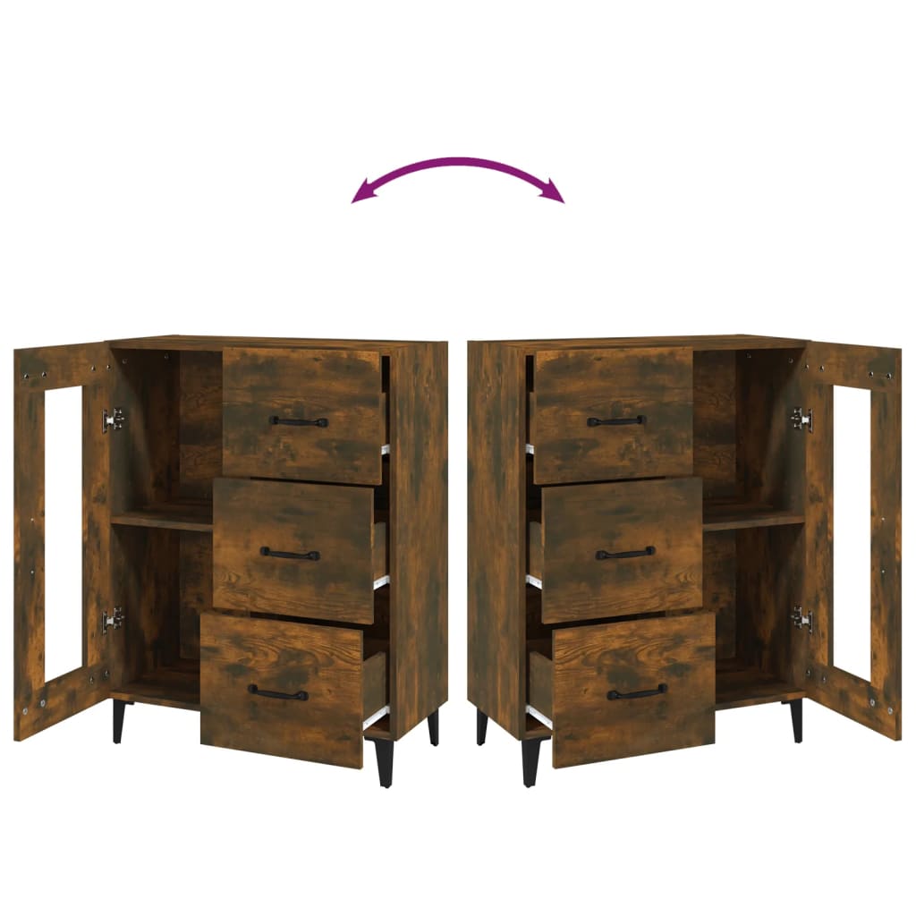 Komoda boja dimljenog hrasta 69,5x34x90 cm konstruirano drvo