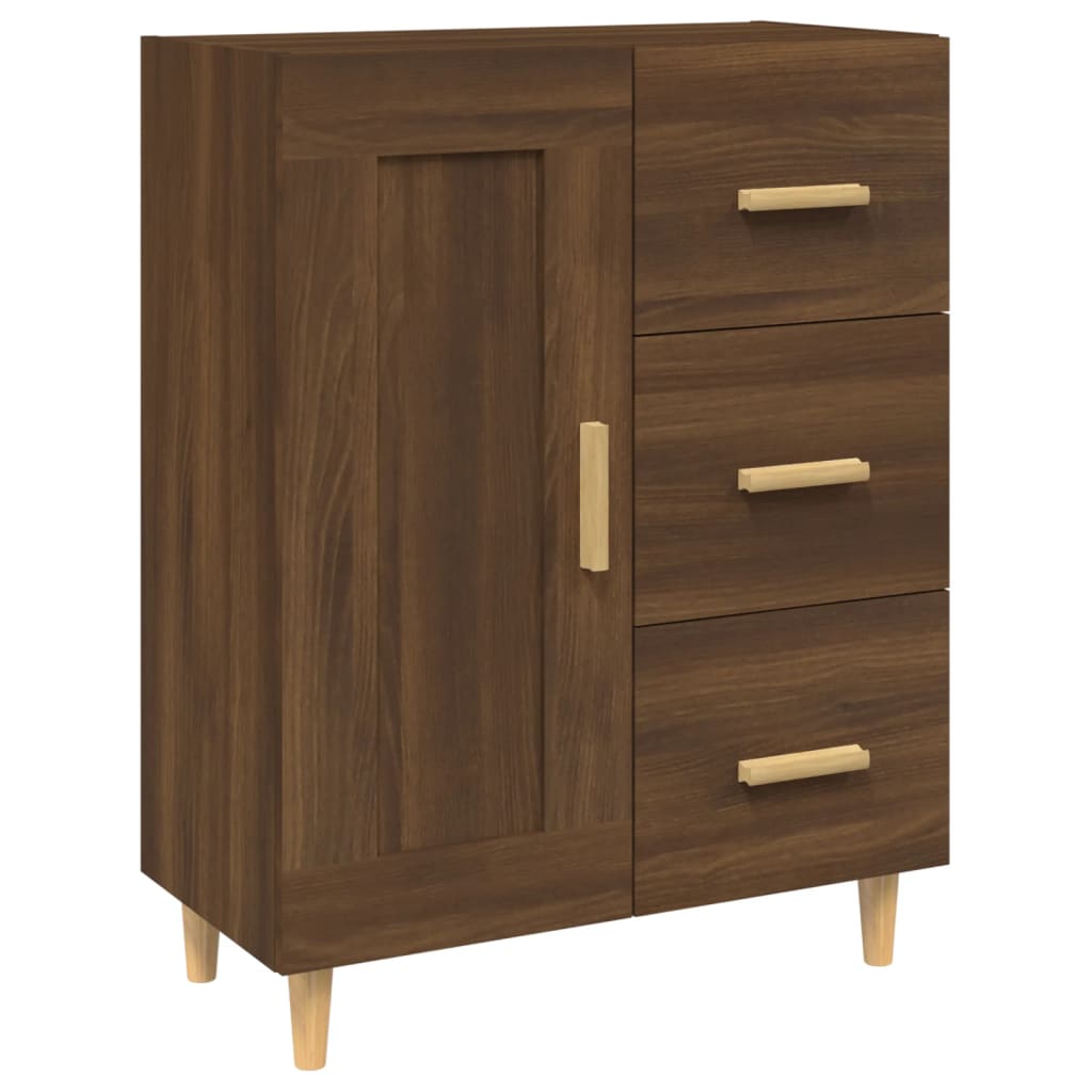 Komoda boja smeđeg hrasta 69,5 x 34 x 90 cm konstruirano drvo