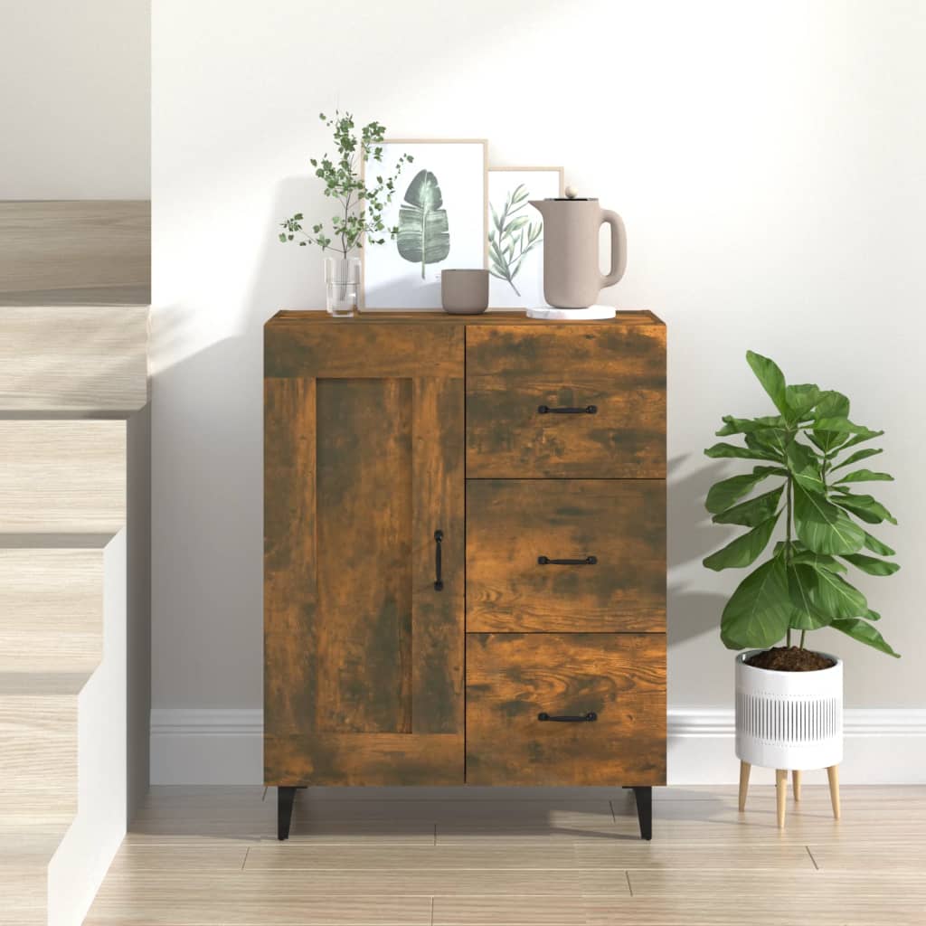 Komoda boja dimljenog hrasta 69,5x34x90 cm konstruirano drvo
