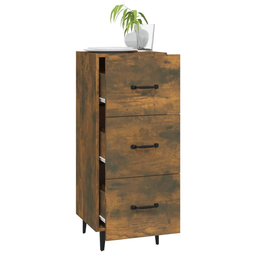 Komoda boja dimljenog hrasta 34,5x34x90 cm konstruirano drvo