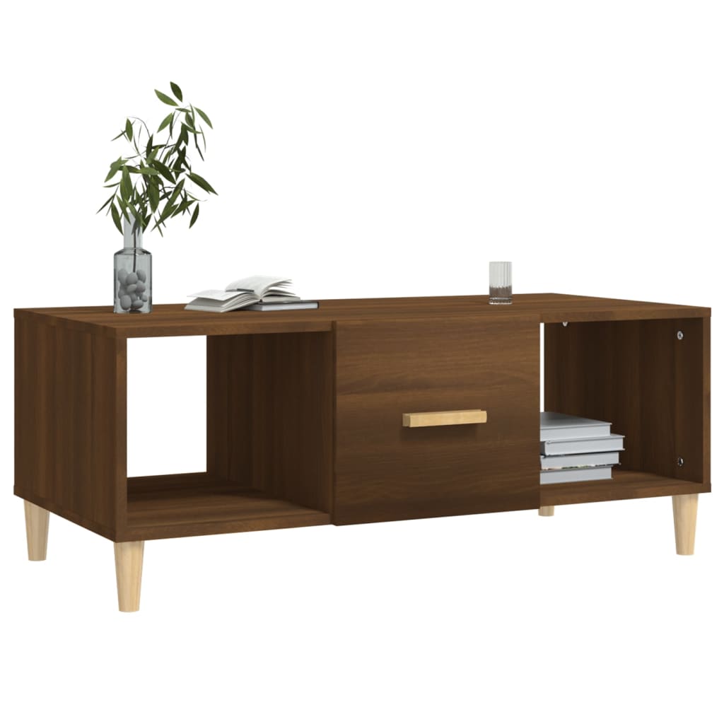 Stolić za kavu boja hrasta 102 x 50 x 40 cm konstruirano drvo