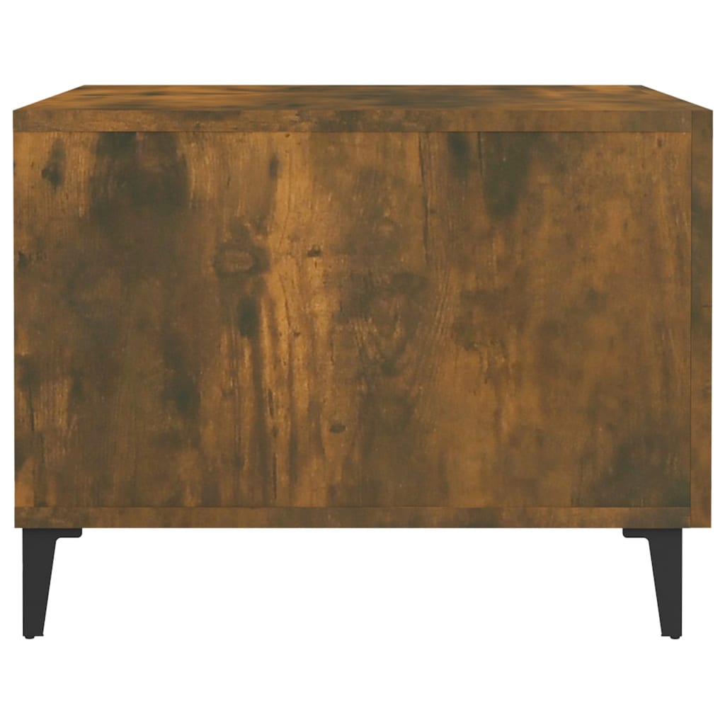 Stolić za kavu s metalnim nogama boja hrasta 50 x 50 x 40 cm