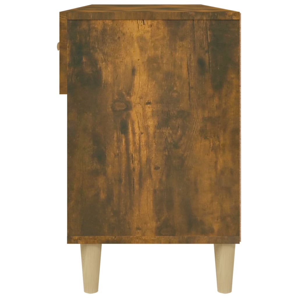 Ormarić za cipele dimljeni hrast 102x35x55 cm konstruirano drvo