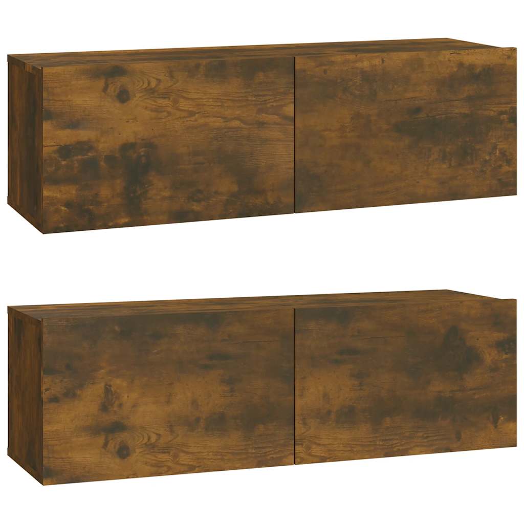 Zidni TV ormarići 2 kom hrast 100x30x30 cm konstruirano drvo