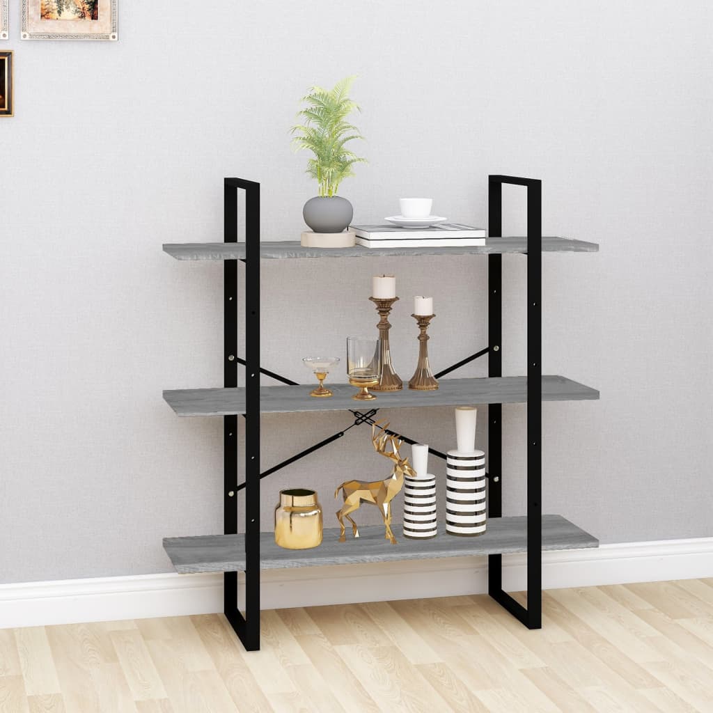 Ormarić za knjige boja hrasta 100x30x105 cm konstruirano drvo