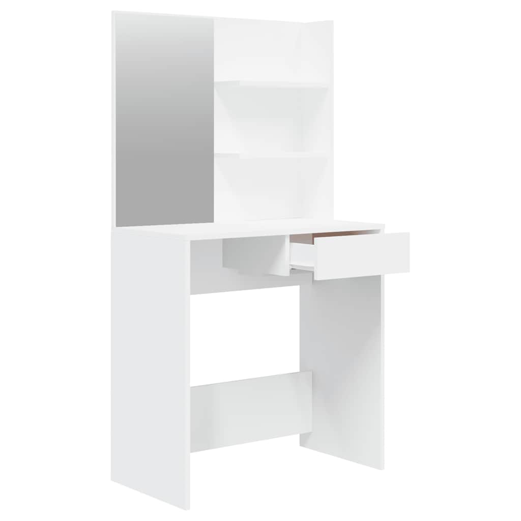 Set toaletnog stolića bijeli 74,5 x 40 x 141 cm