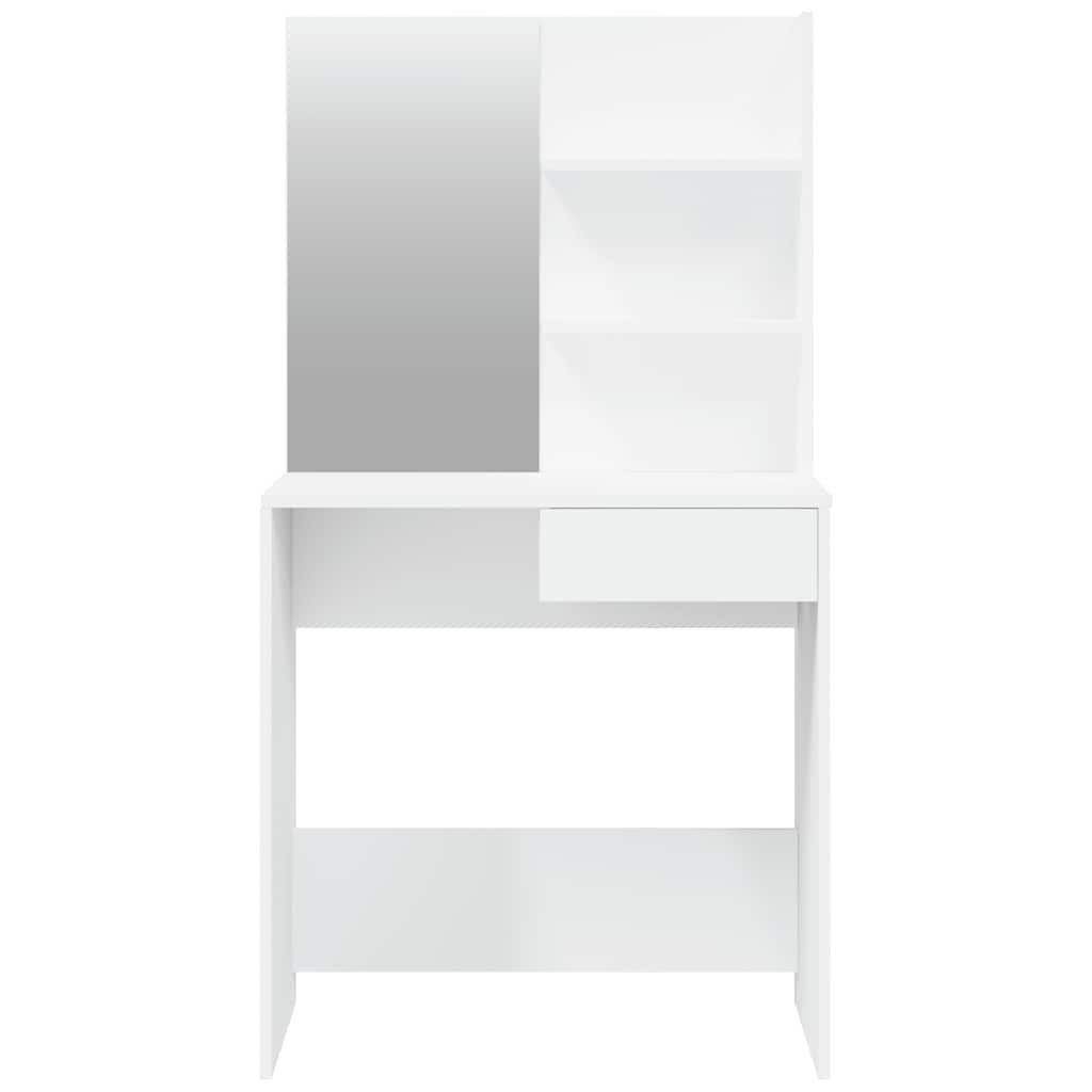 Set toaletnog stolića bijeli 74,5 x 40 x 141 cm