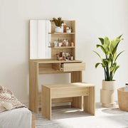 Set toaletni stolić boja hrasta hrasta 74,5x40x141 cm