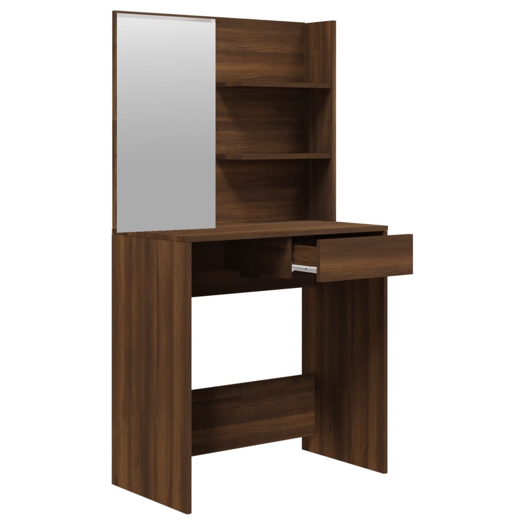 Set toaletni stolić boja smeđeg hrasta 74,5x40x141 cm