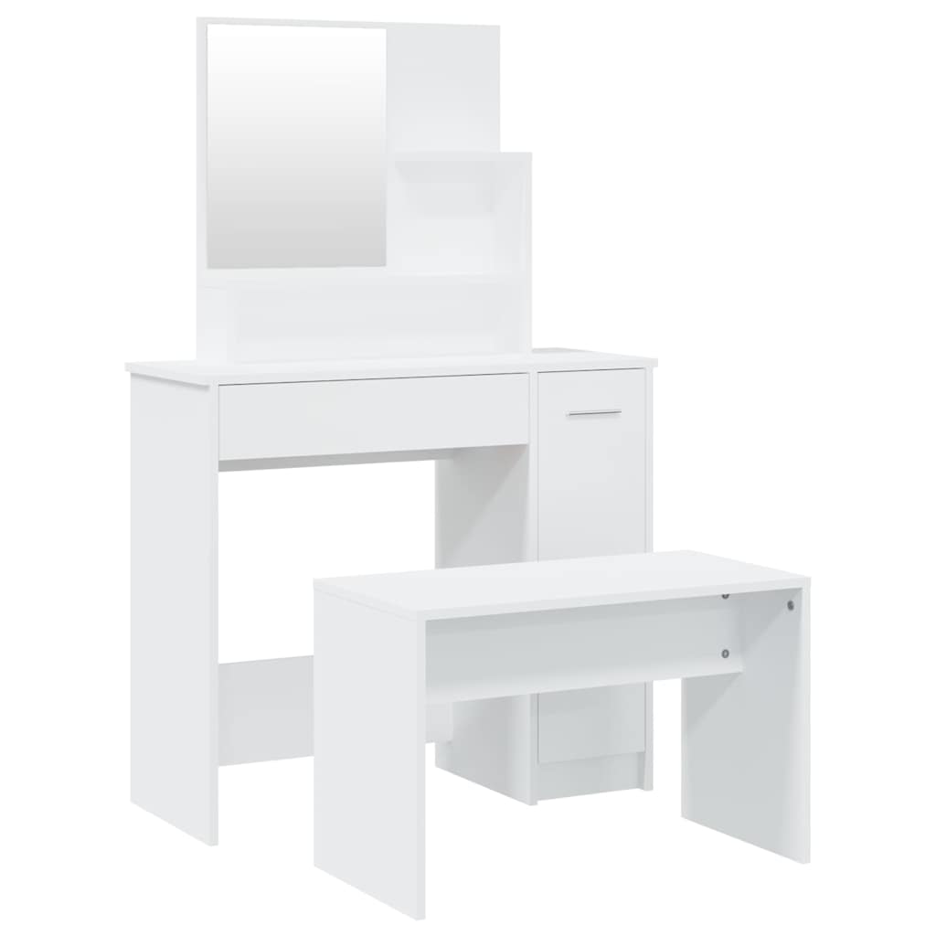 Set toaletni stolić boja bijeli 86,5x35x136 cm