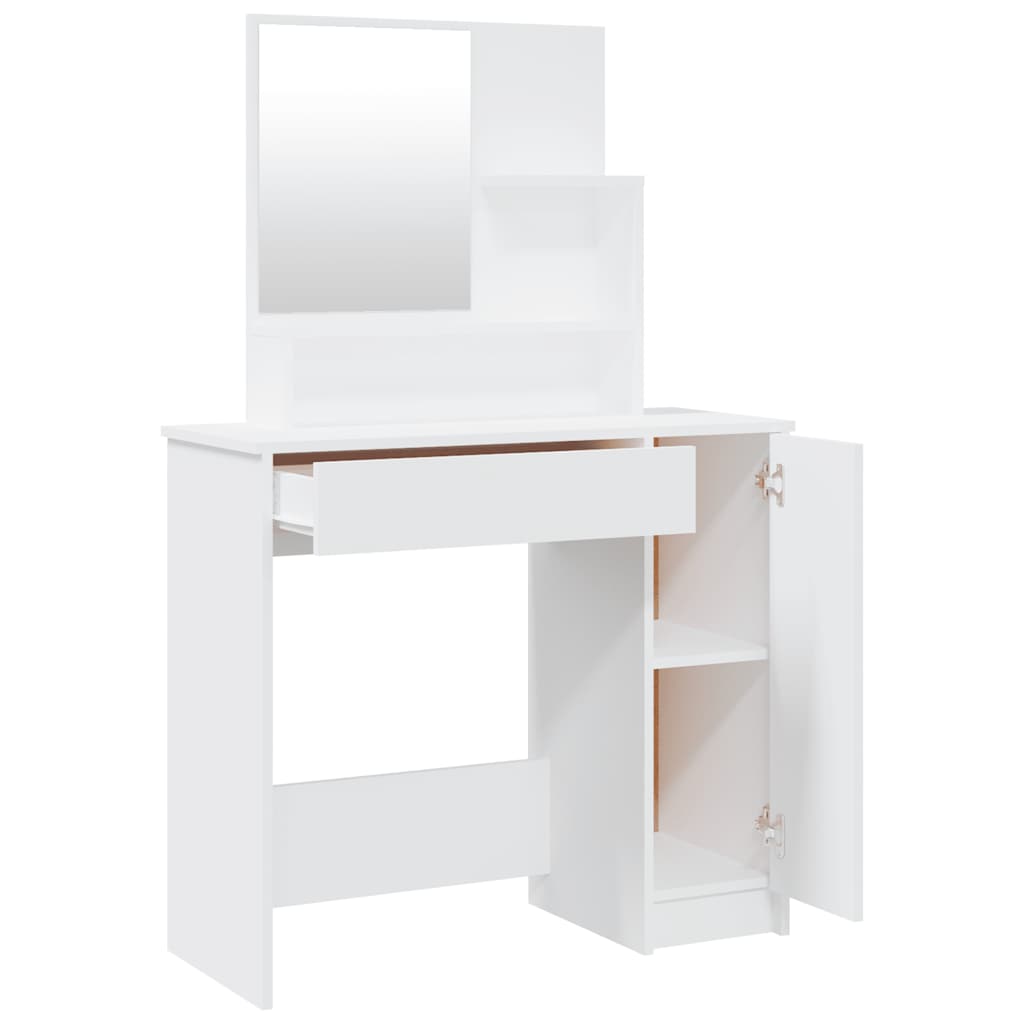 Set toaletni stolić boja bijeli 86,5x35x136 cm