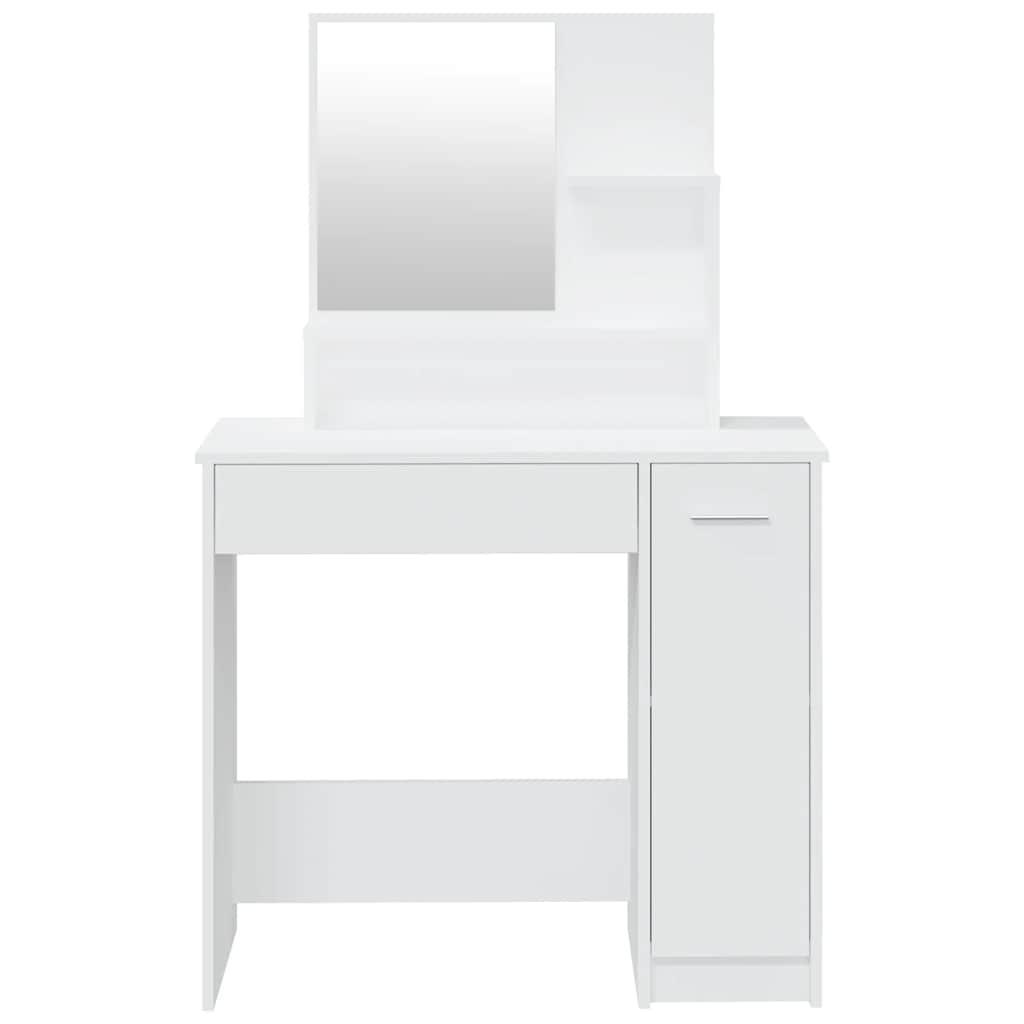 Set toaletni stolić boja bijeli 86,5x35x136 cm