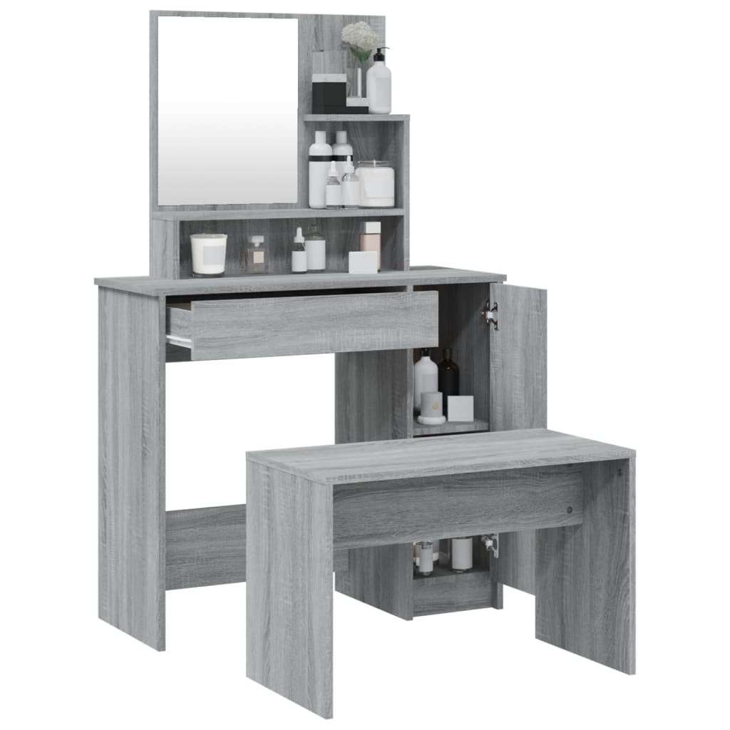 Set toaletnog stolića boja hrasta sonome 86,5x35x136 cm