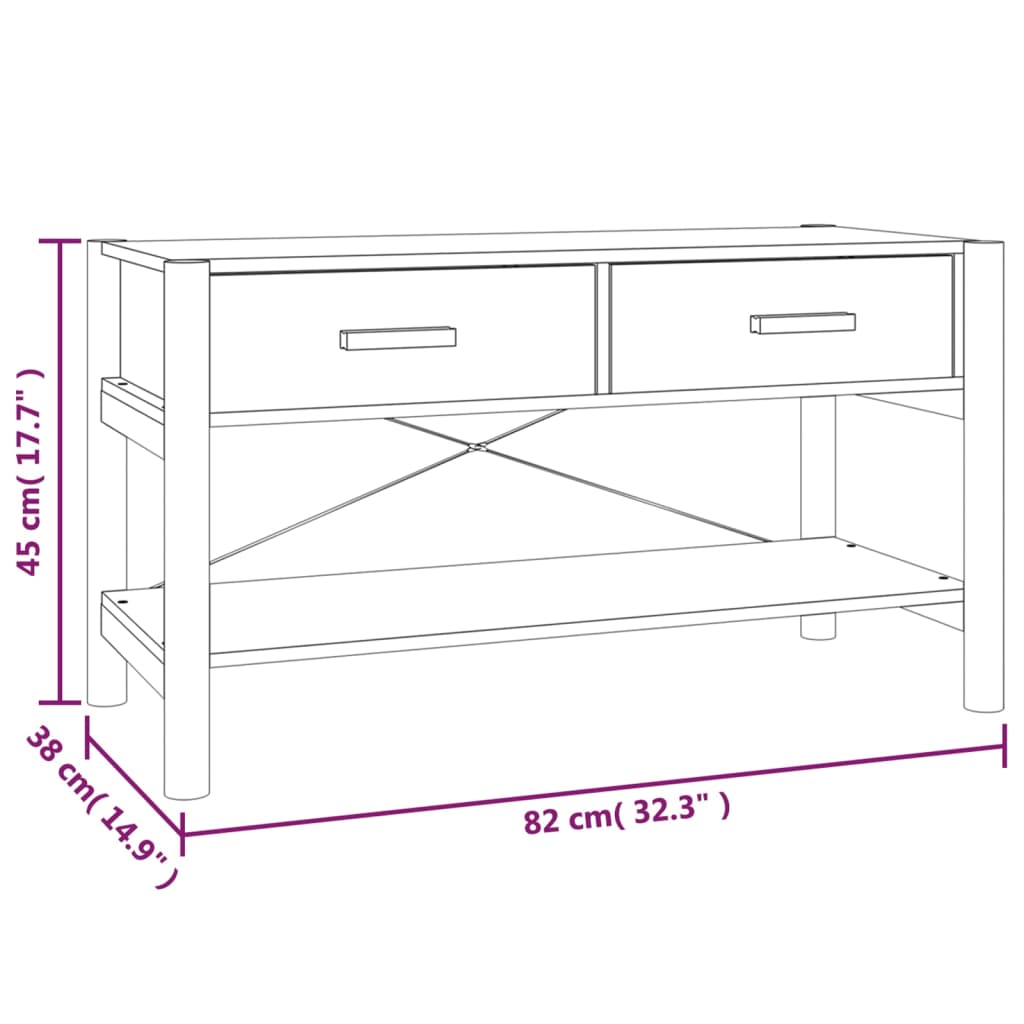 TV ormarić crni 82 x 38 x 45 cm od konstruiranog drva