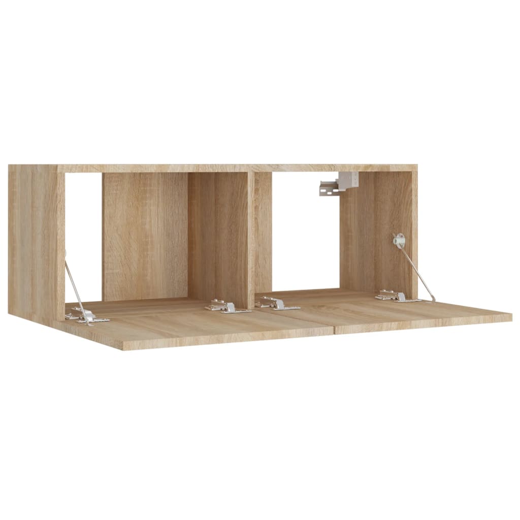 4-dijelni set TV ormarića boja hrasta sonome konstruirano drvo