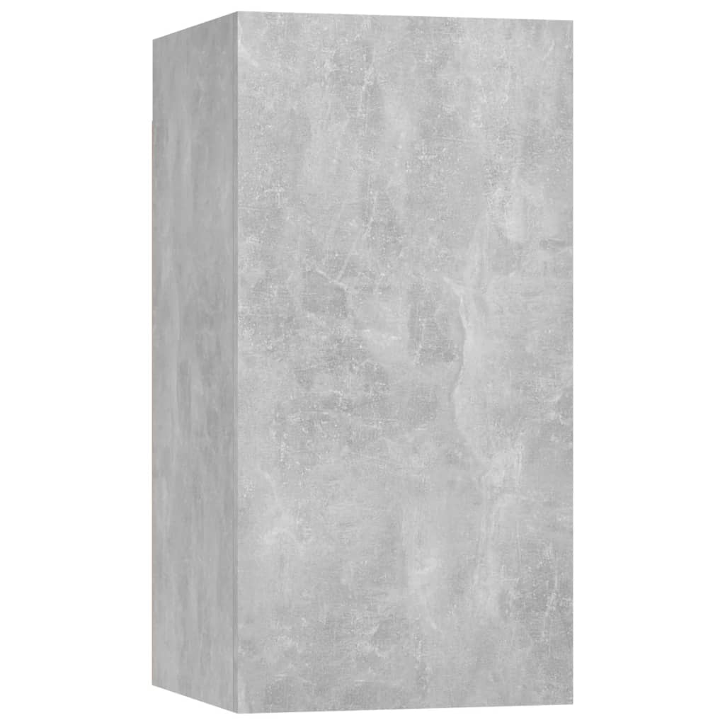 8-dijelni set TV ormarića siva boja betona konstruirano drvo