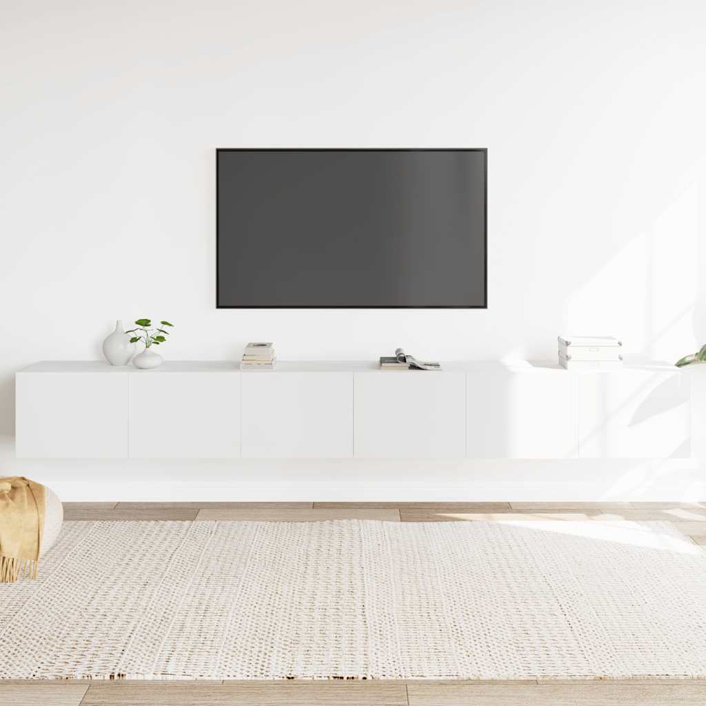 3-dijelni set TV ormarića bijeli od konstruiranog drva