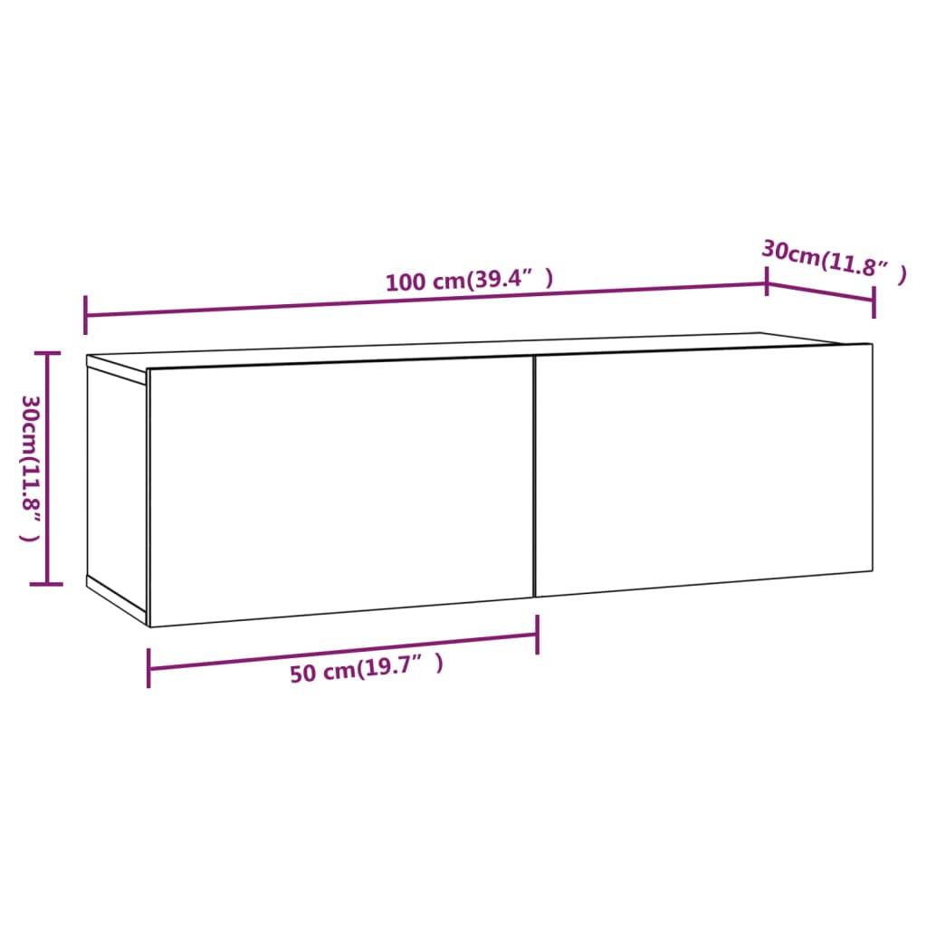 6-dijelni set TV ormarića bijeli od konstruiranog drva