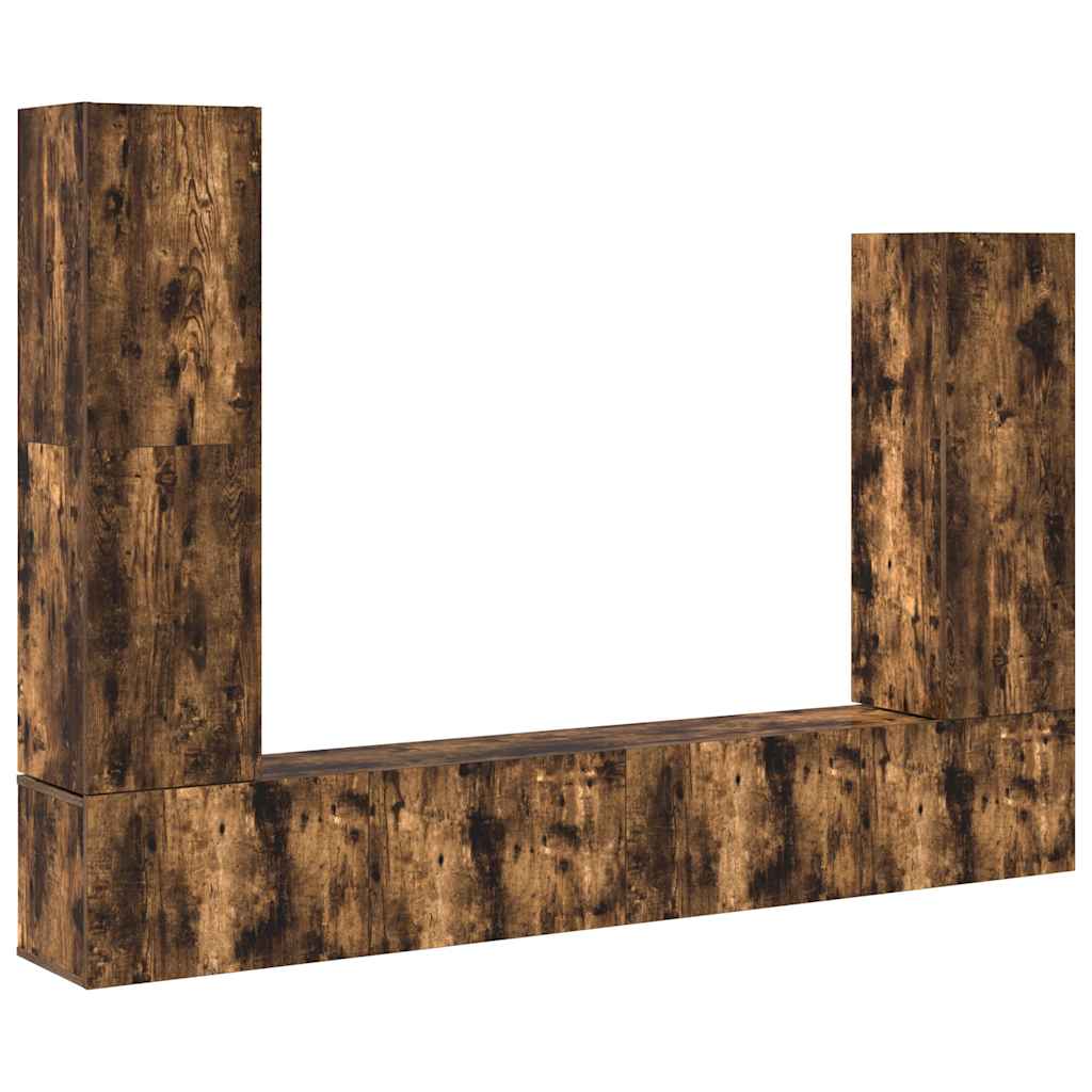 4-dijelni set TV ormarića boja dimljenog hrasta drveni