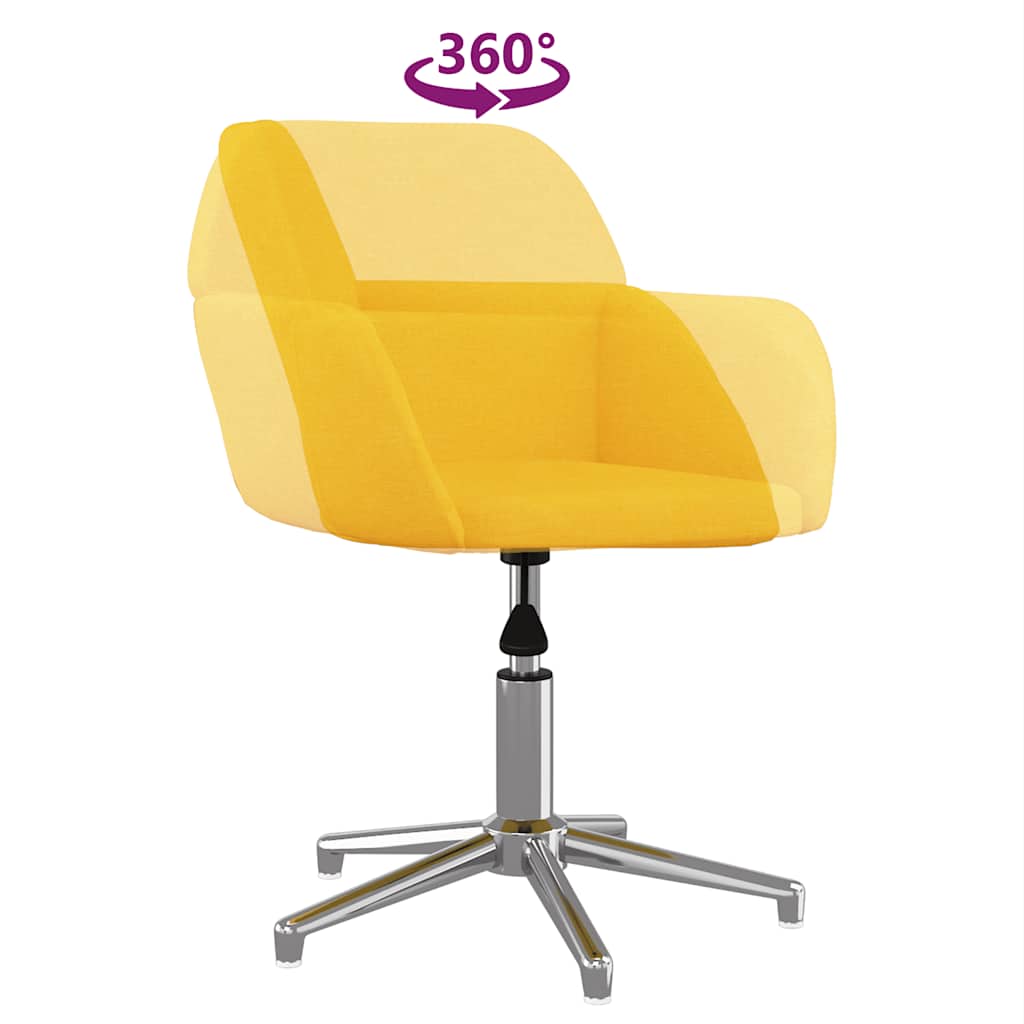 Okretna uredska stolica od tkanine svjetložuta