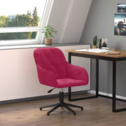 Okretna uredska stolica crvena boja vina baršunasta