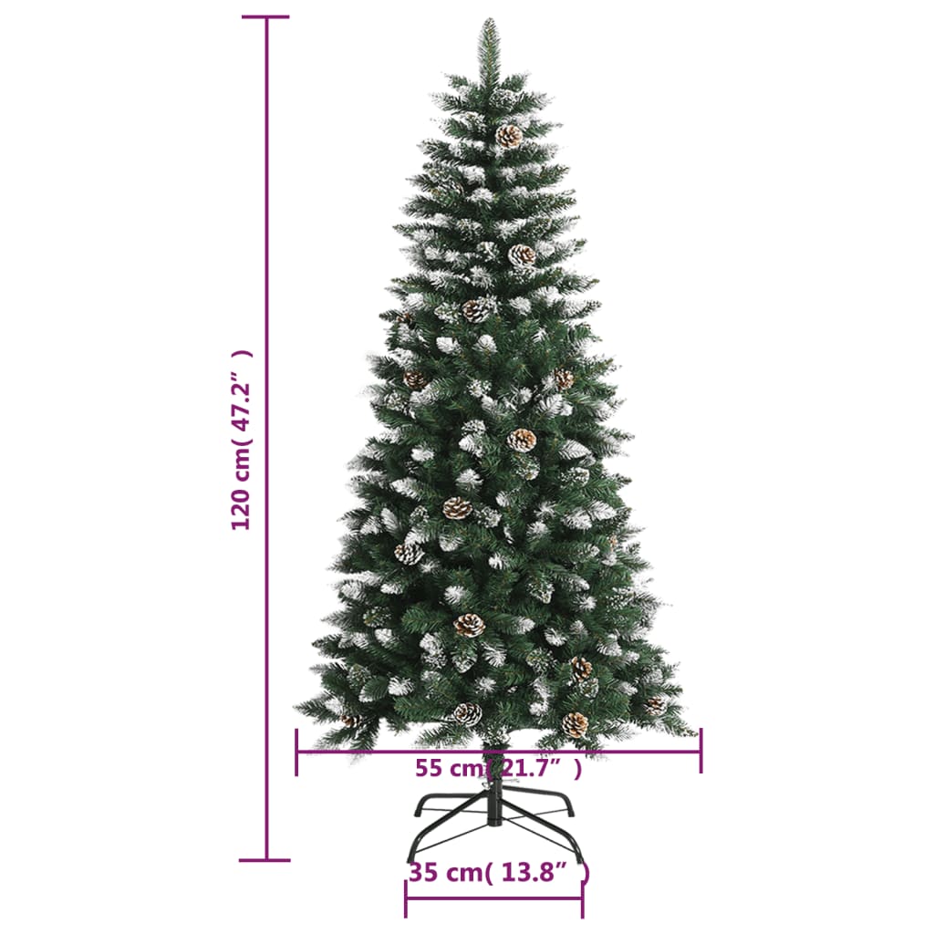 Umjetno božićno drvce sa stalkom zeleno 120 cm PVC