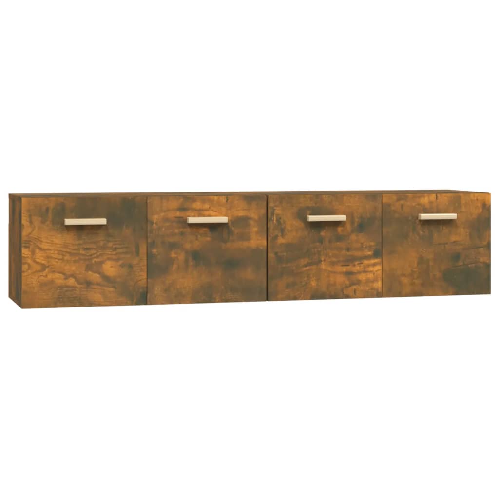 Zidni ormarići 2 kom boja dimljenog hrasta 80x35x36,5 cm drveni