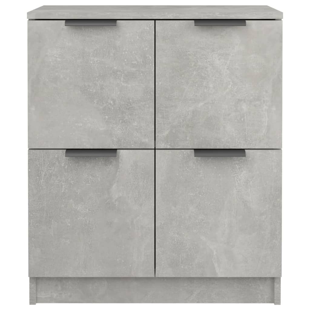 Komoda 2 kom siva boja betona 60x30x70 cm od konstruiranog drva