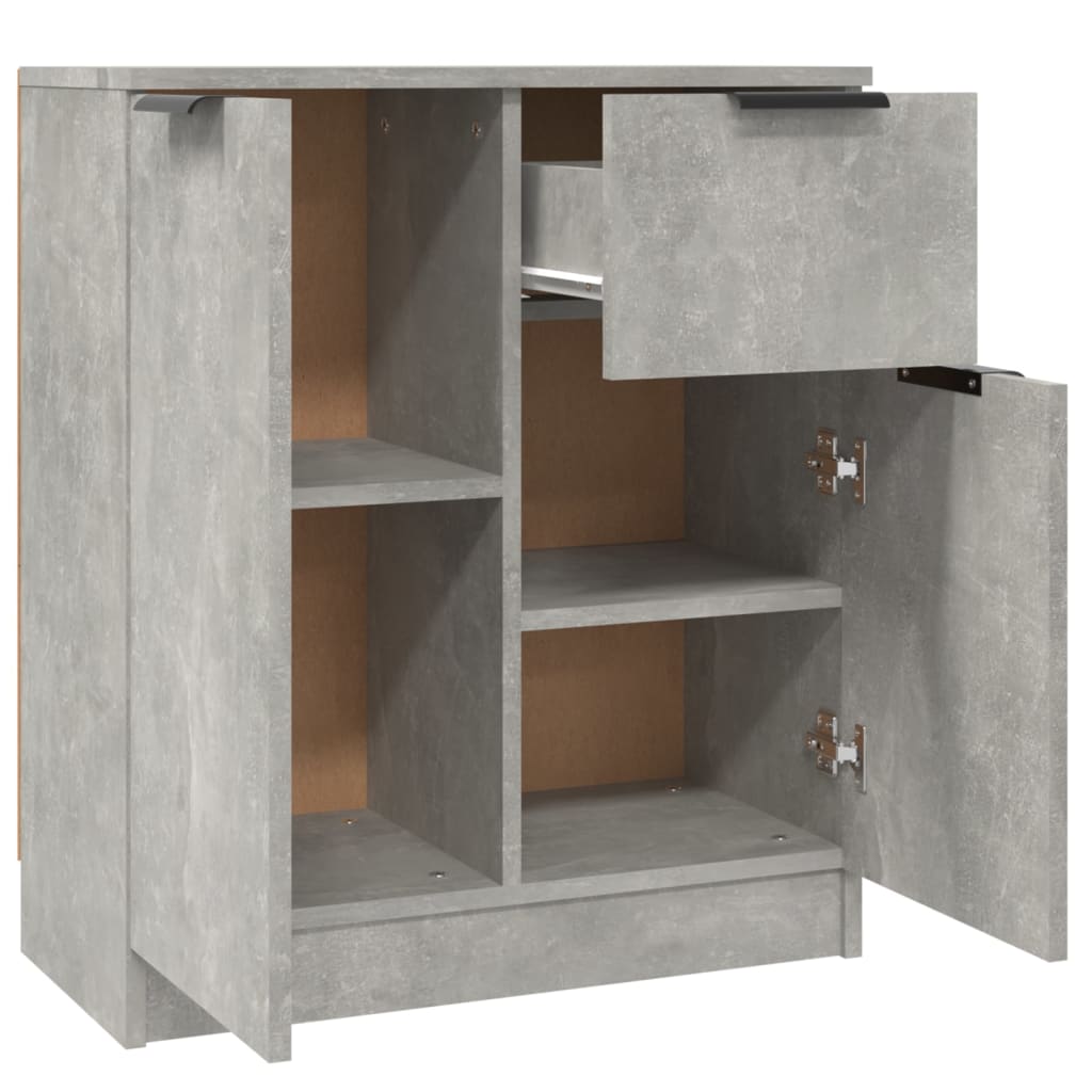 Komoda 2 kom siva boja betona 60x30x70 cm od konstruiranog drva