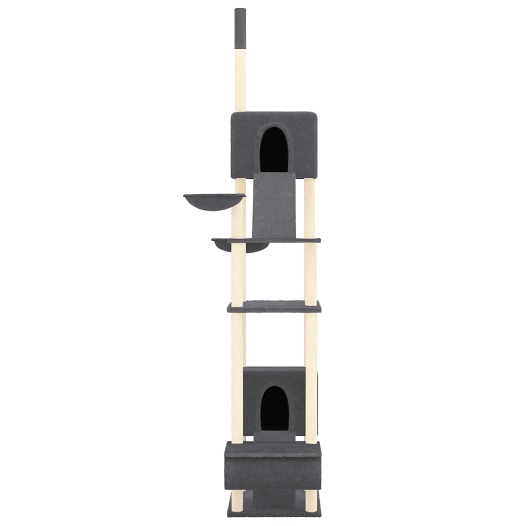 Penjalica za mačke od poda do stropa tamnosiva 277 - 303 cm