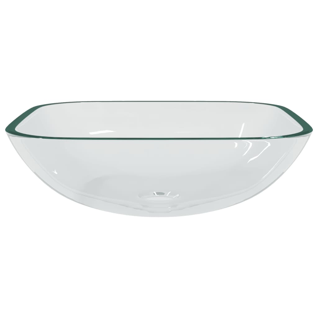 Umivaonik stakleni 42 x 42 x 14 cm prozirni