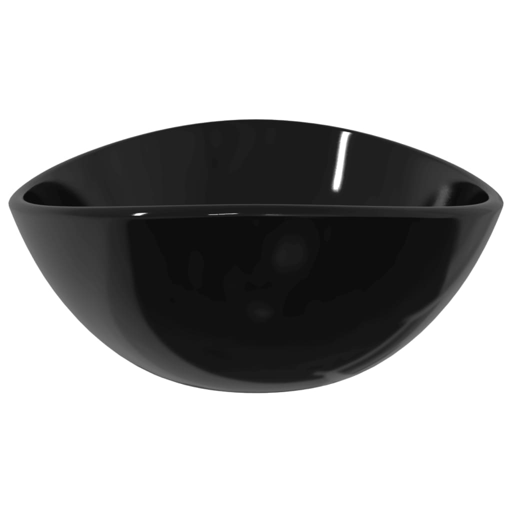 Umivaonik od kaljenog stakla 54,5 x 35 x 15,5 cm crni